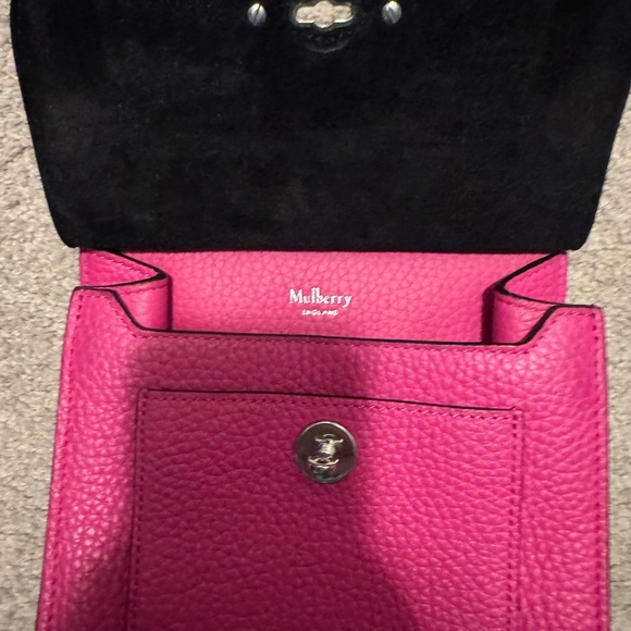 Mulberry Pink Crossbody Bag with Black Strap - Picture 4 of 8